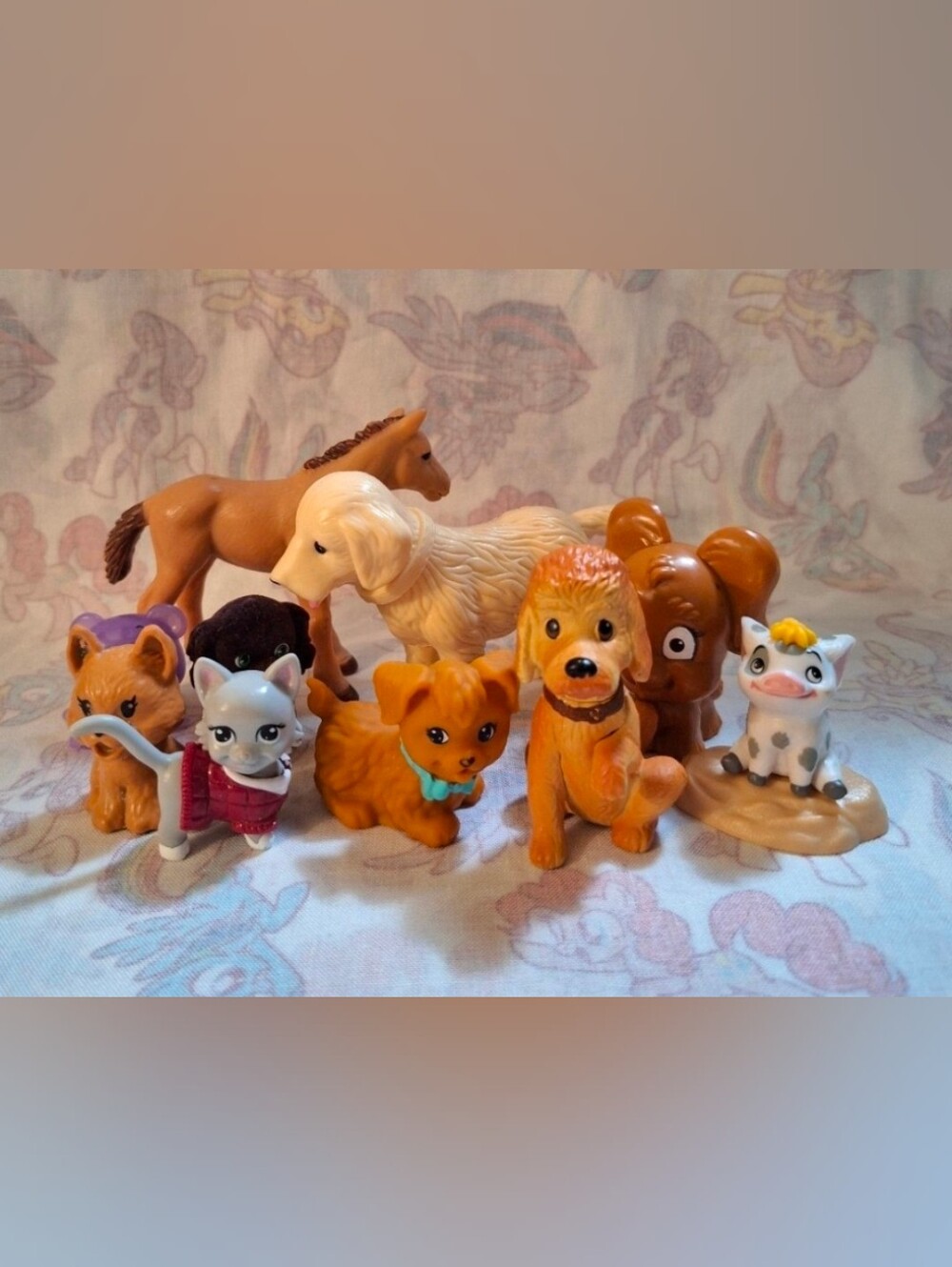 Polly Pocket, Barbie & more Dollhouse Pet Animal Figure Accessory Toy Lot